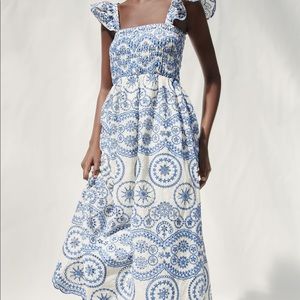 Zara Embroidered Maxi Dress